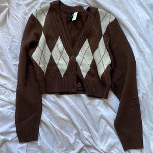 Divided H&M argyle cardigan